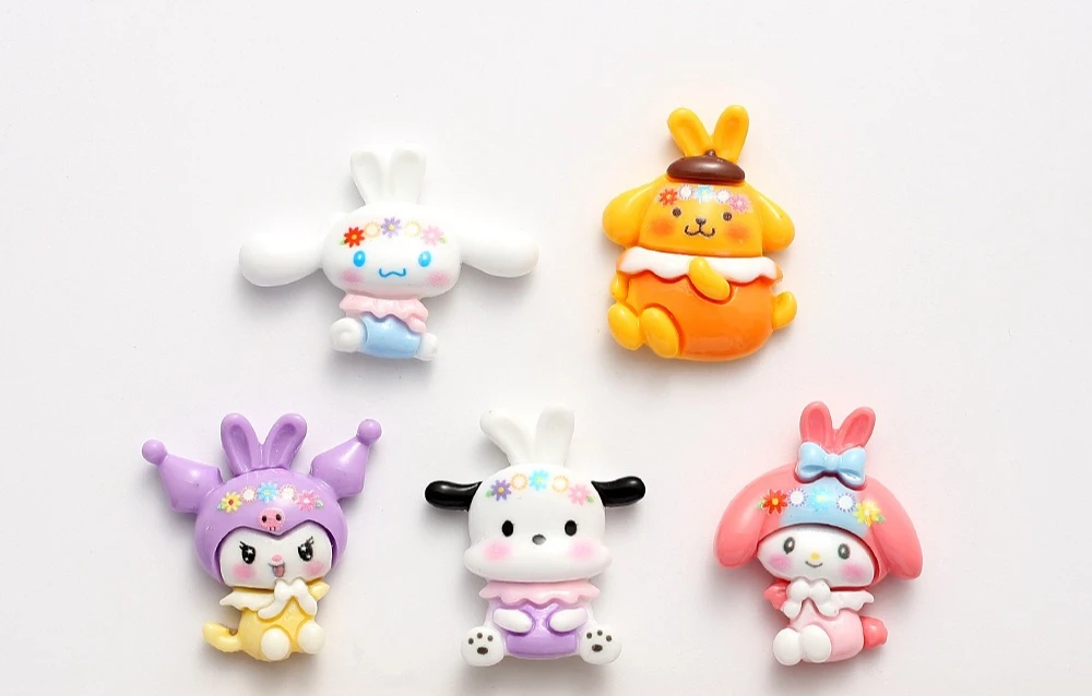 ミニソ サンリオの新作 光沢のある漫画風DIYレジンアクセサリー クリームグルー 携帯電話ケース ヘッドドレス ヘアクリップ 収納ボックス パッチ