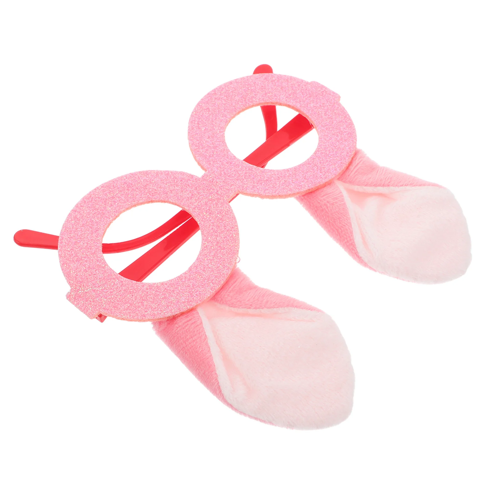 

Cute Pink Easter Bunny Glasses Frame Glitter Rabbit Ear Eyewear Easter Party Photo Props Costume Accessories Rabbit Sunglasses