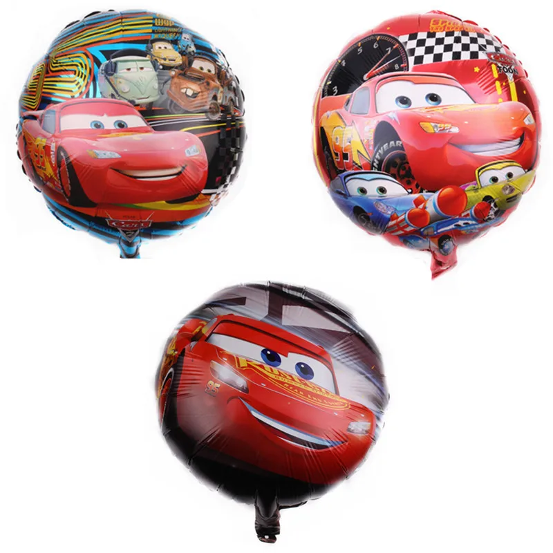 5pcs/set Disney Car McQueen Aluminum Film Balloons Shield Cake Birthday Party Set Kids Toys Baby Shower Ramadan Decoration