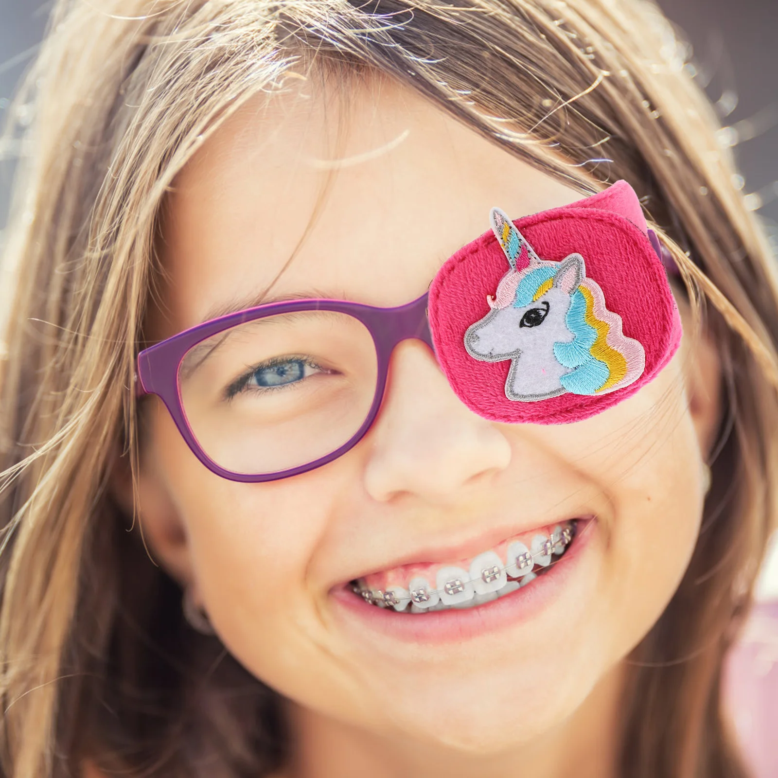 

2Pcs Single Eye Patches for Amblyopia Eye Mask with Light Blocking Protection Portable Soft Non-Woven Fabric for Strabismus