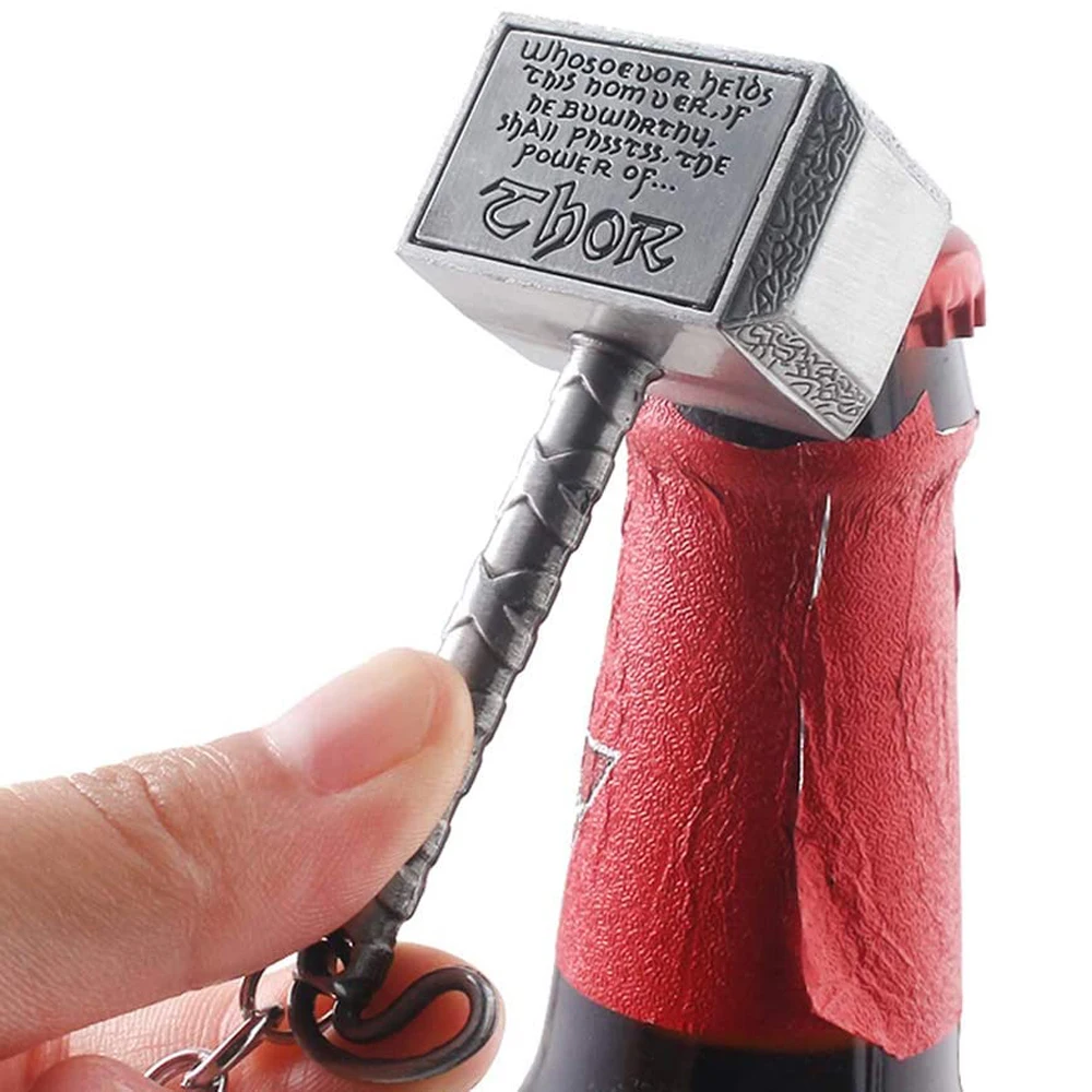 Keychain Bottle Opener Thor Hammer Bottle Opener Keychain Thor Keychain Beer Bottle Can Opener Bar Accessories Kitchen Tools