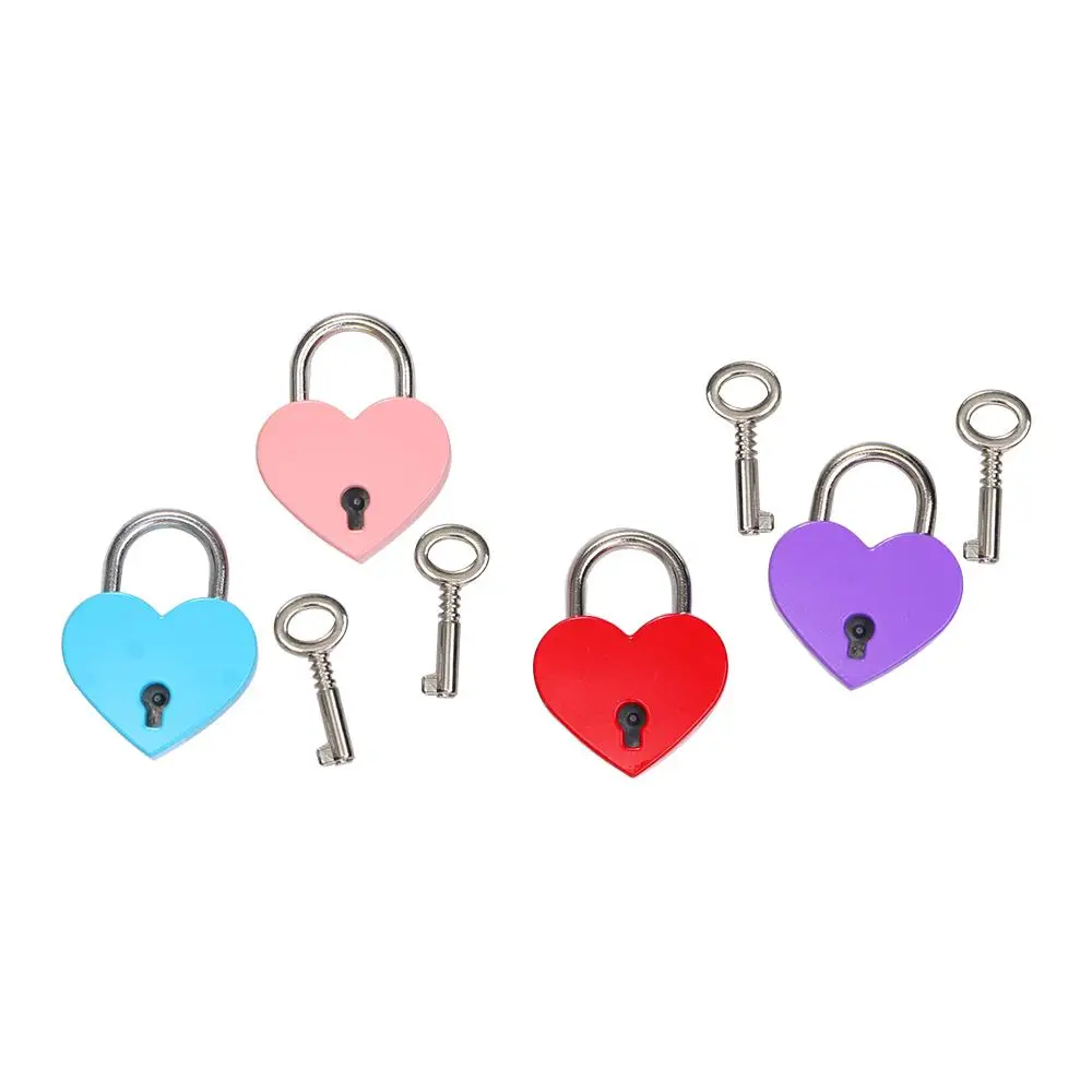 Cute Diary Book Wedding with Key Travel Mini Padlock Locks Hardware Love Heart Lock