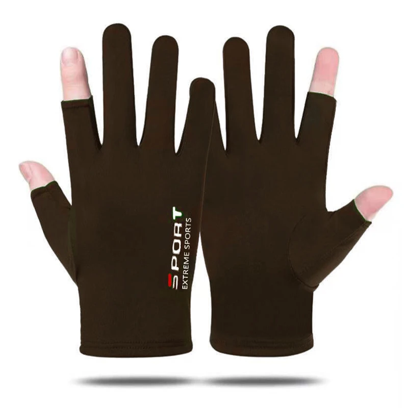 Anti-UV-Männer Frauen Angel handschuhe Sonnenschutz Anti-Rutsch-Frühling atmungsaktive Radsport Sport handschuhe Angeln