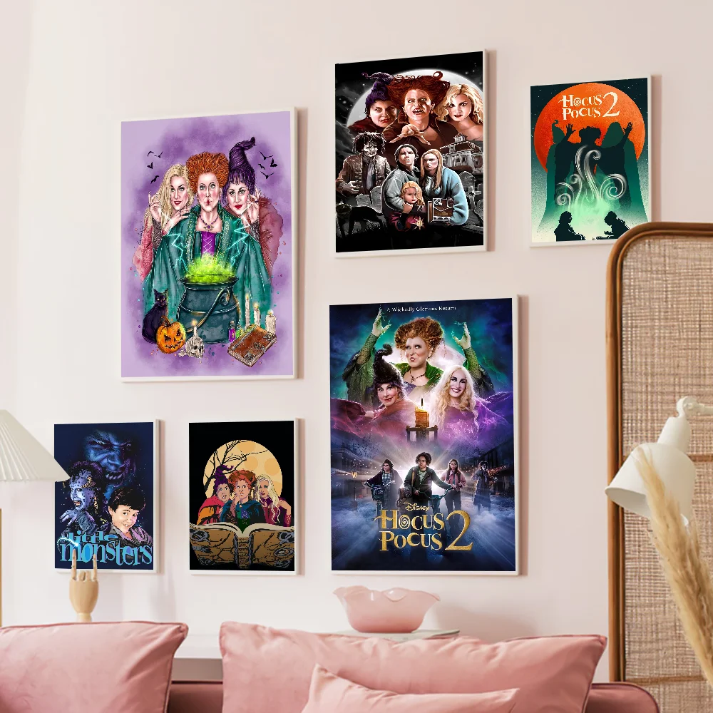 

H-Hocus P-Pocus 2 Classic Vintage Posters Vintage Room Bar Cafe Decor Stickers Wall Painting