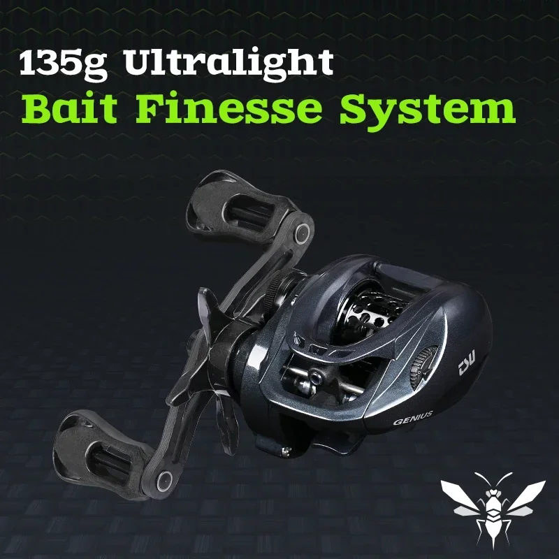 TSURINOYA 135g Ultra light Baitcasting Fishing Reel GENIUS 50H ELF 50 6.5g Spool 6.4:1 8:1 Bait Finesse Light Game Casting Reel