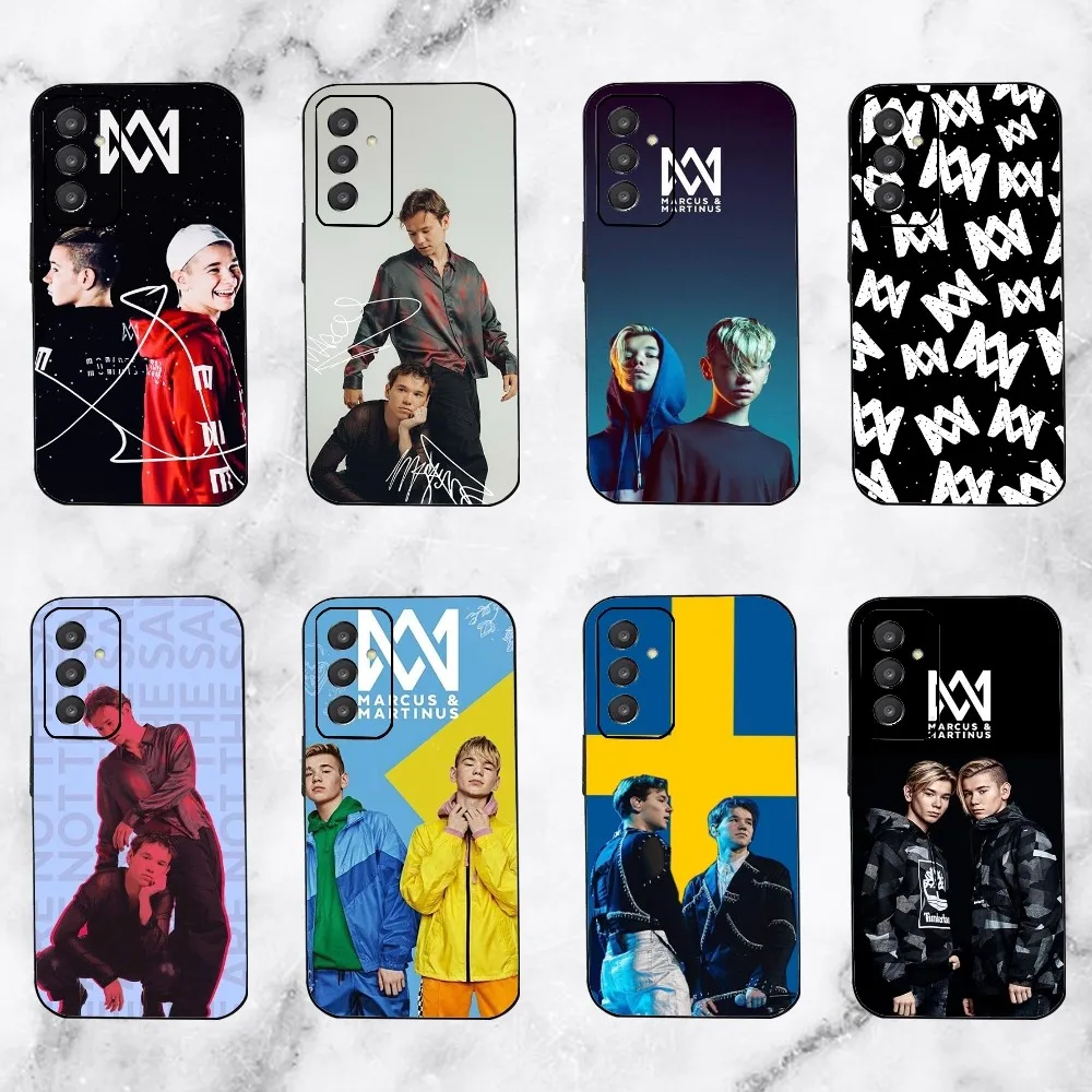 M-Marcus And M-Martinus Phone Case For Samsung Galaxy A52 A12 A51 S21 Edge S22ULTRA S23 S20LITE Plus Ultra Black Cover