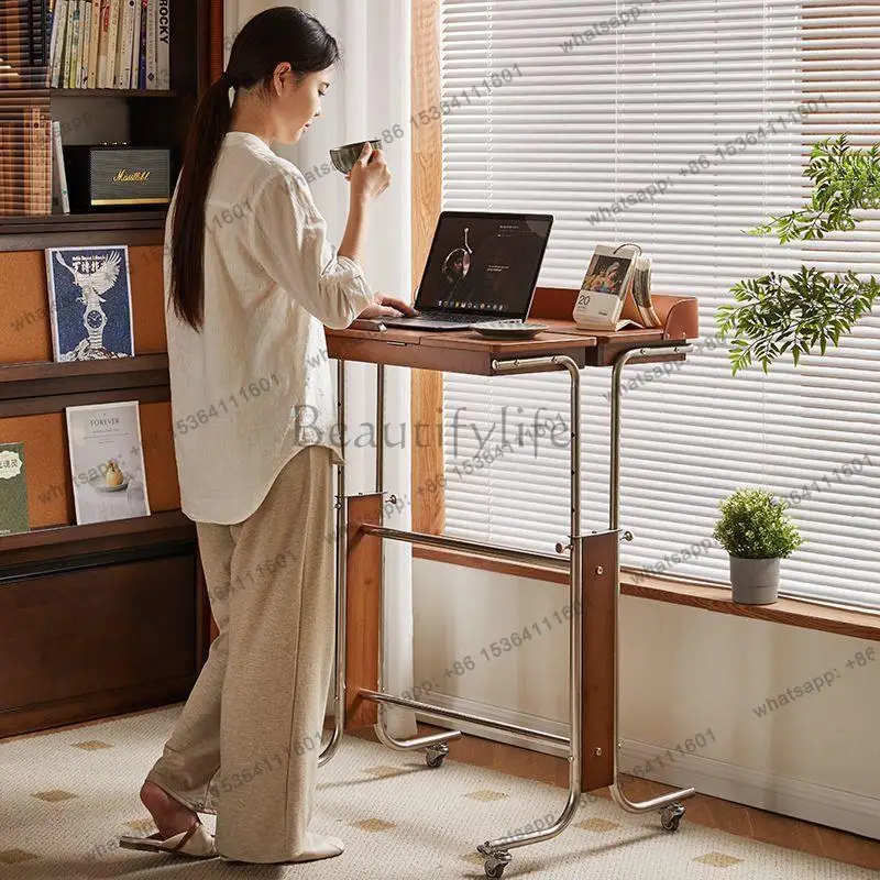 LD Lifting coffee table Mobile learning table Shelf trolley