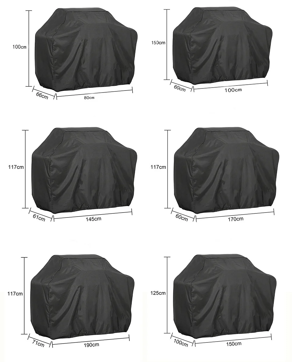 D2 Oxford Cloth Outdoor BBQ Grill Cover Waterproof Oven Cover  Garden Protective Cover UV Resistant Heavy Duty Carbon BBQ Cover