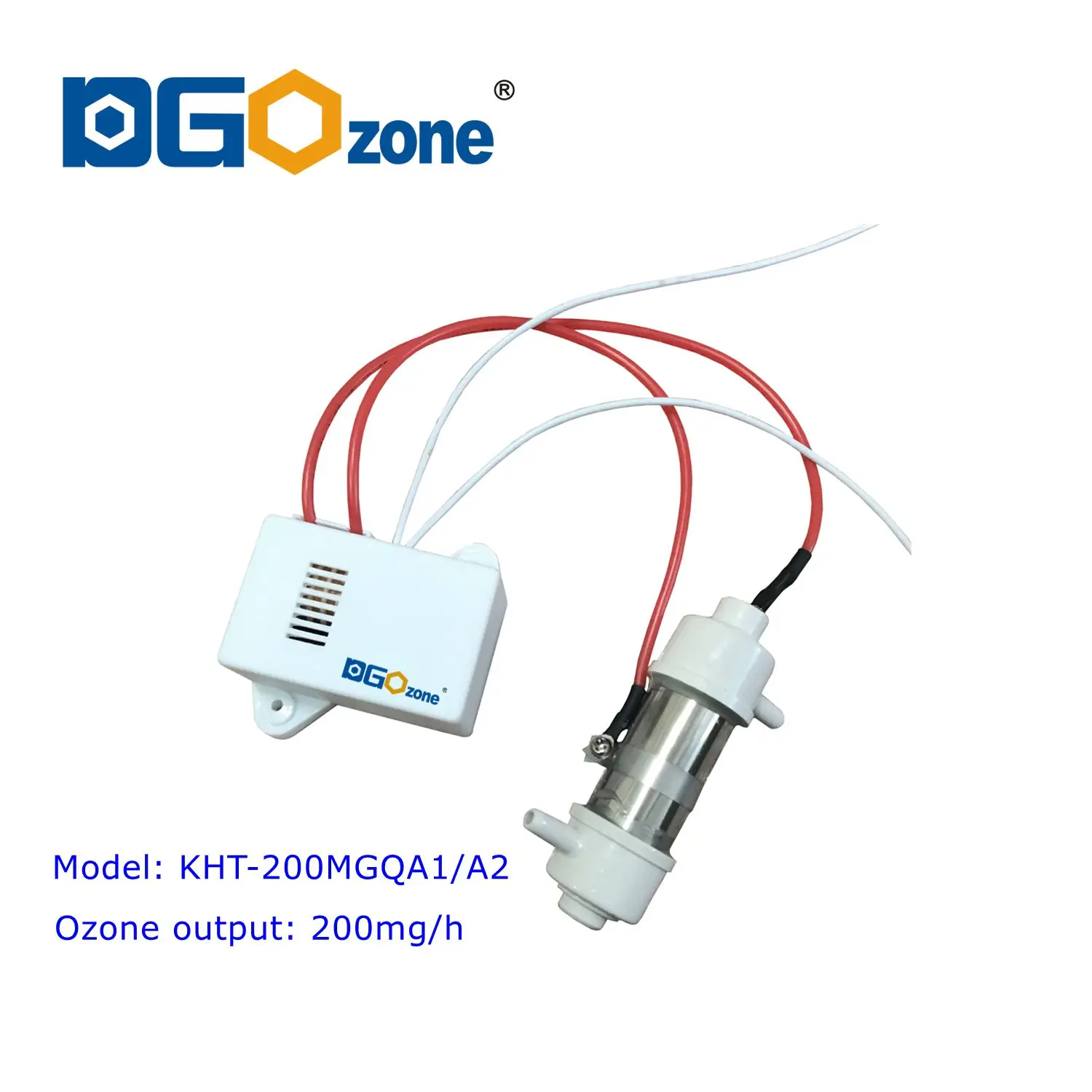 Free Shipping 200mg Ozone Generator for Water Purifying Glass Tube Ozone Cell Ozonizer KHT-200MGQA1/A2