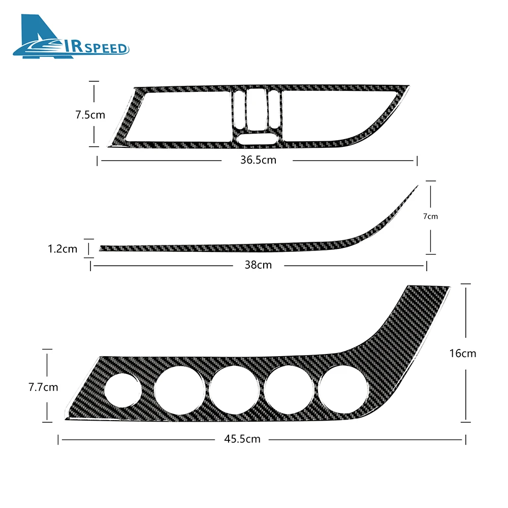 Black Carbon Fiber Car Center Console Air Outlet Vent Panel Cover Trim Stickers For BMW Z4 E89 2009-2017 Interiors Accessories