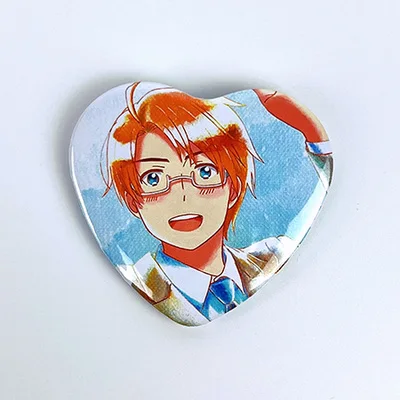 anime Badges Heart Hetalia Axis Power APH Very Cute Lovely Brooch Pins