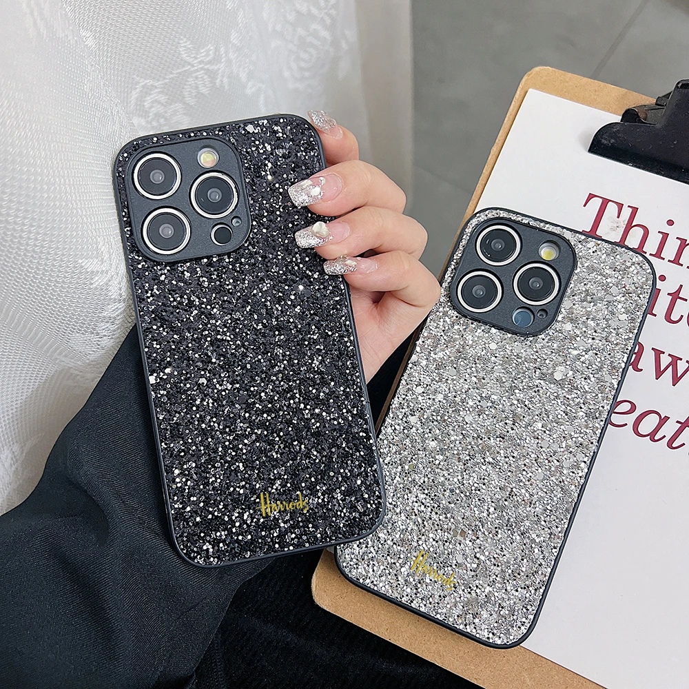 Luxury fashion 3D female Phone Cover Case For Iphone 15 14 13 12 11 Pro Max X XR 7 8 Plus SE 2020 bling girl hard Coque Fundas