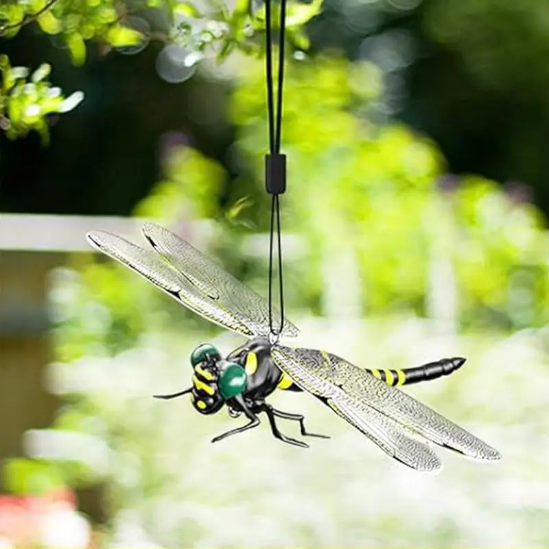 Dragonfly Clip On Artificial Realistic Dragonfly Pin 2 Lanyards Included Large Decorative Fly Repelling Supplies 4 Ways To Wear