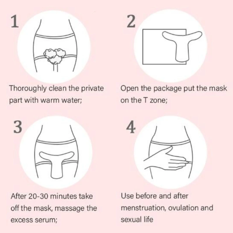 5PCS Yoni Detox T Mask Sheet Vulva Whitening Female Private Part Nourishing Vaginal Antibacteria Genital Tender Essence Mask