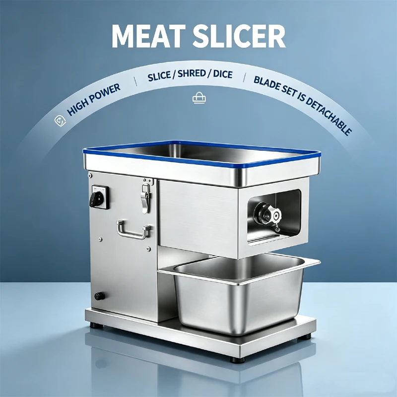Desktop Meat Slicer Commercial Electric Multi-Function Sliced Shredded Diced Mince Home Cutting Machine