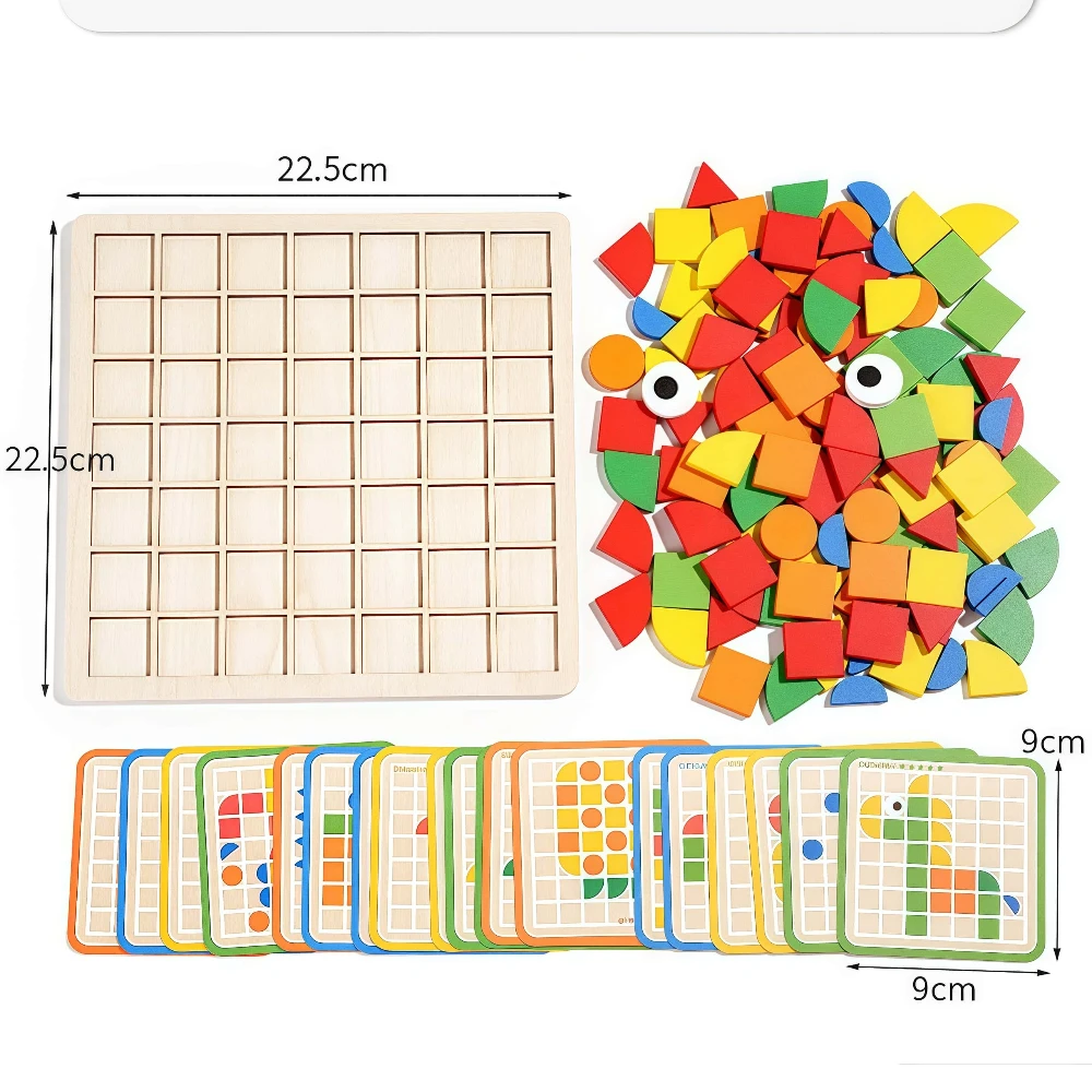 Mosaik-Puzzle-Blöcke, Gehirnentwicklung für Kinder, kreative Spielaktivitäten, Fähigkeitstraining, Farbformerkennung, interaktiv