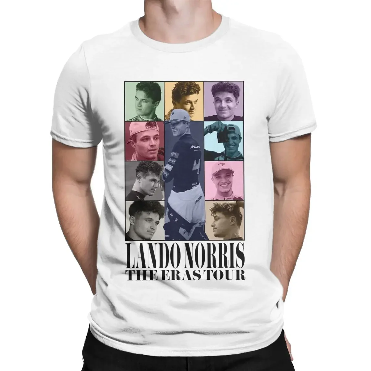 Fashion Lando Norris The Eras Tour T-Shirt Men Round Neck 100% Cotton T Shirts Racing Racer Poster Short Sleeve Tee Gift Tops