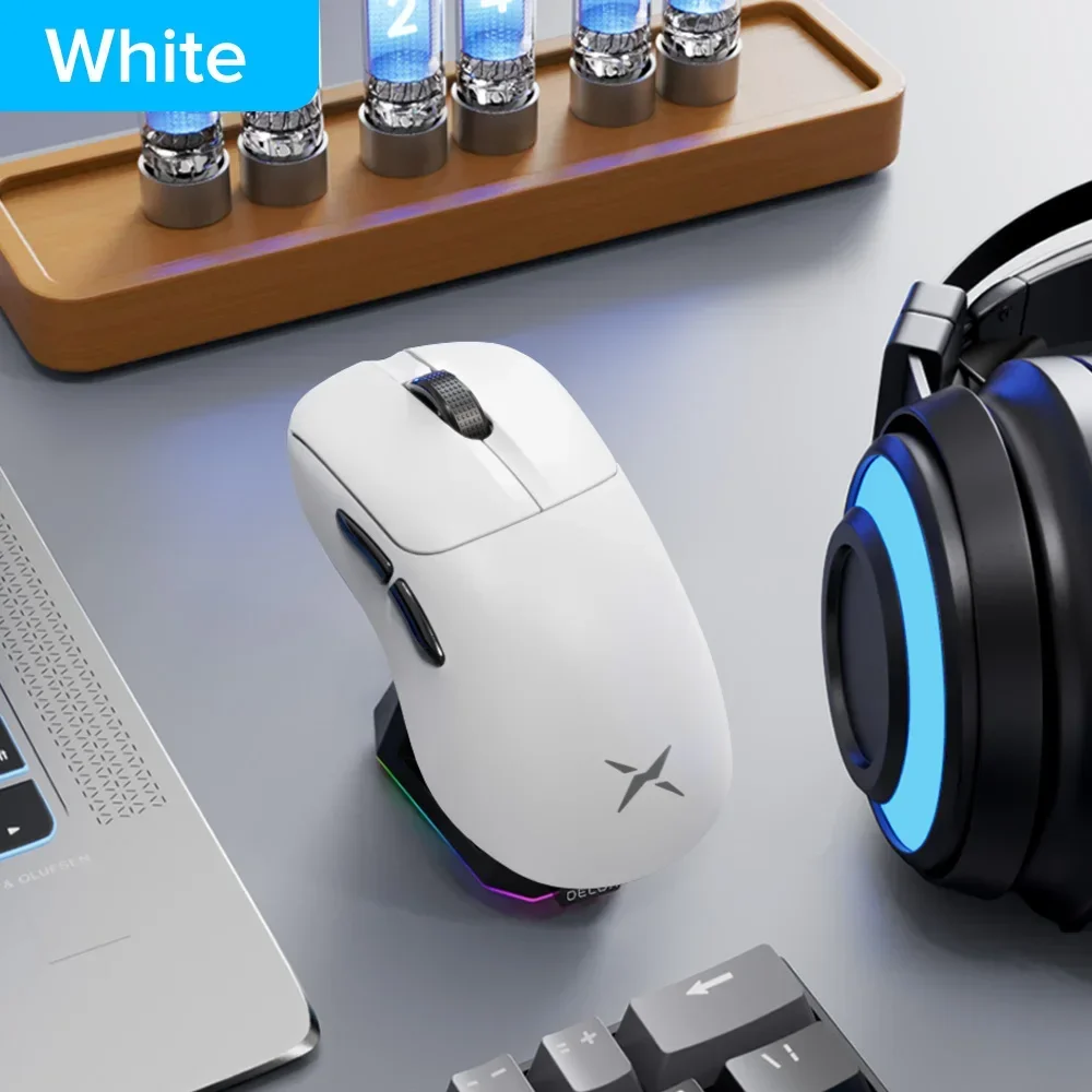 Imagem -06 - Mouse sem Fio para Jogos Pro Ratos Ergonômicos Leves Doca de Carregamento Rgb 26000dpi Taxa de Pesquisa 8k para pc Gamer Paw3395 Delux-m500
