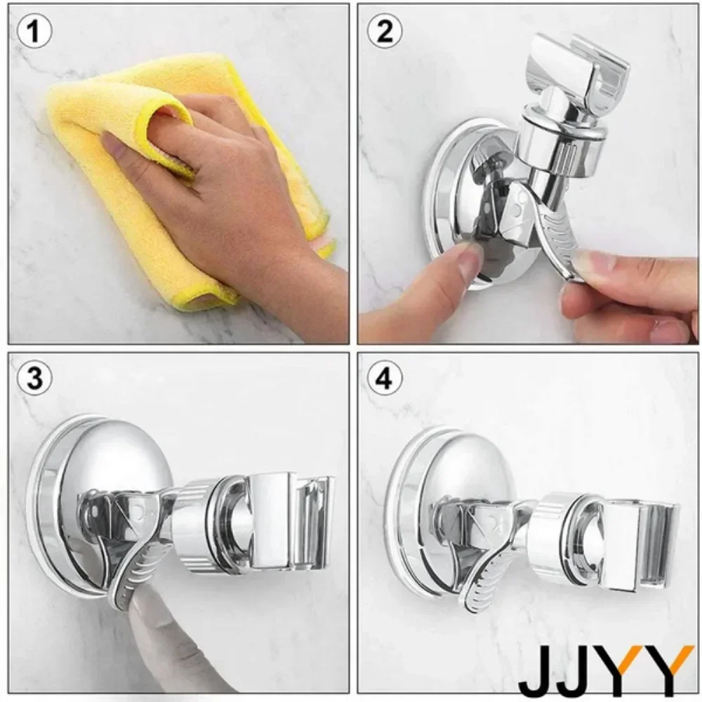 360 Adjustable Shower Head Holder ABS Bathroom Accessories Universal Easy Install Suction Cup Shower Bracket - view 5