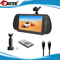 iPoster 7 Inch Mirror Monitor Rear View Mirror with Special Original NO1 mount bracket for Car Rv Toyota Jeep Ford Nissan