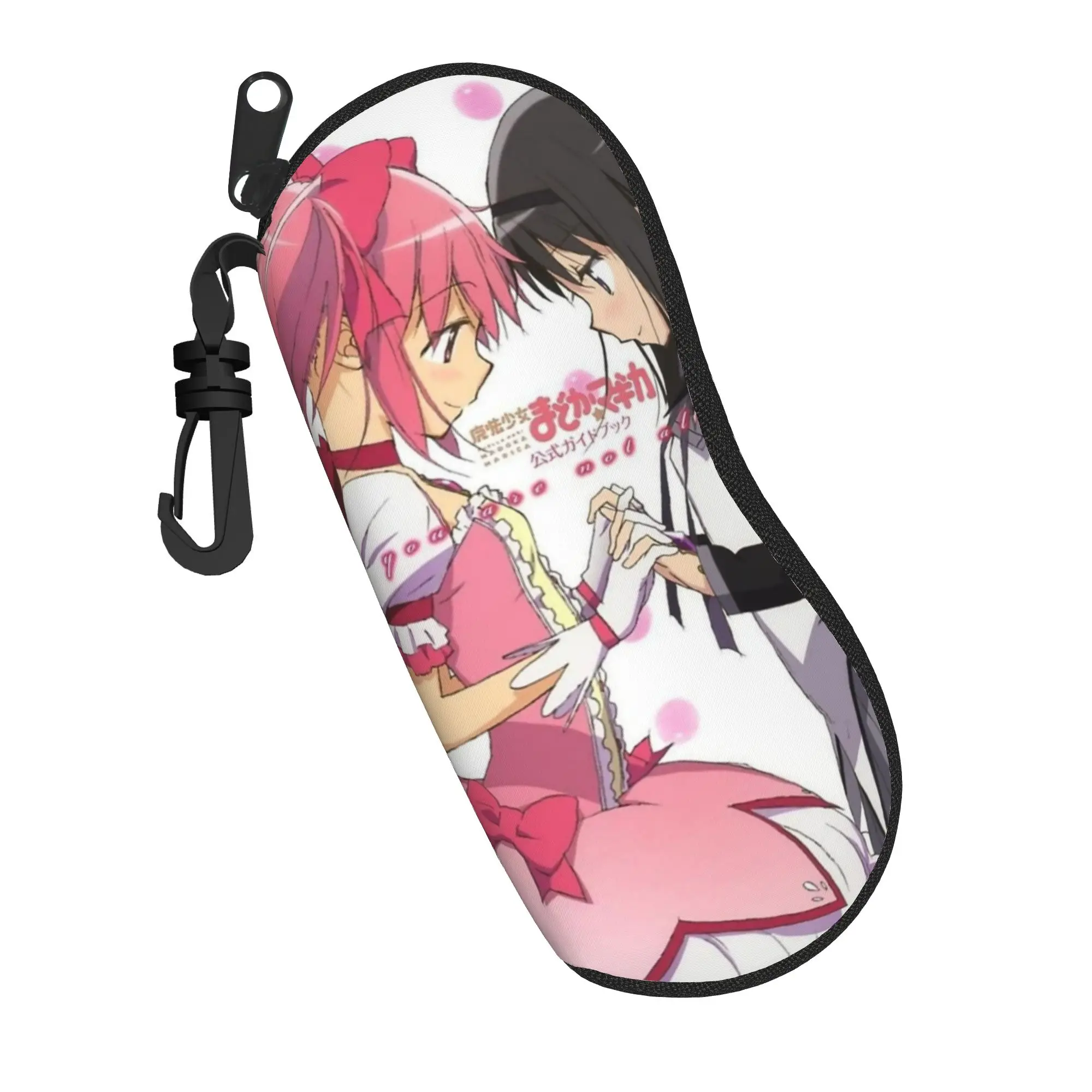 Puella Magi Madoka Magica Movie Glasses Case Men Women Anti-Fall Zipper  Eyewear Storage Box Sunglasses Box