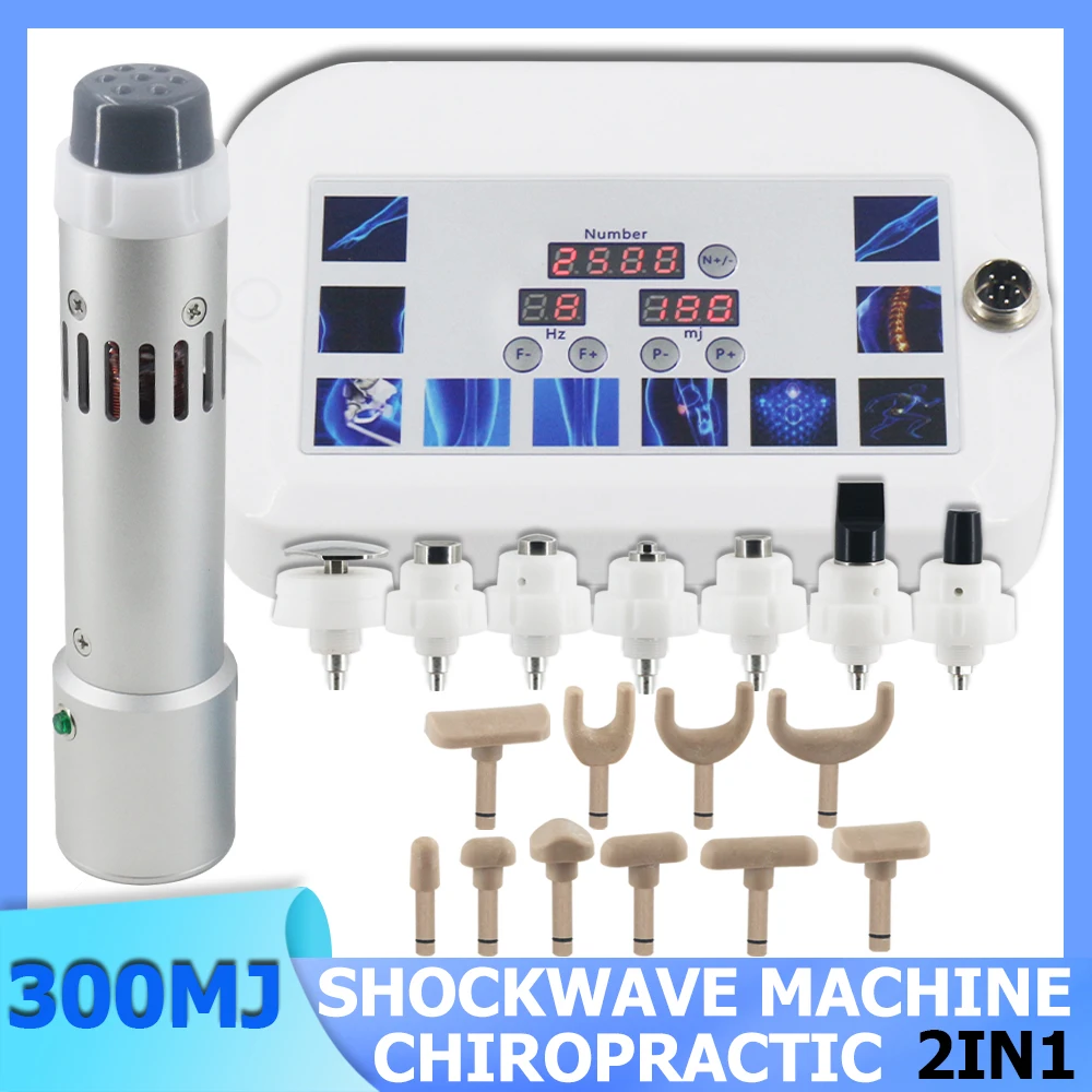 Professional Shockwave Therapy Machine For Plantar Fascitis Massager 300MJ Shock Wave Instrument Tennis Elbow Chiropractic Tool