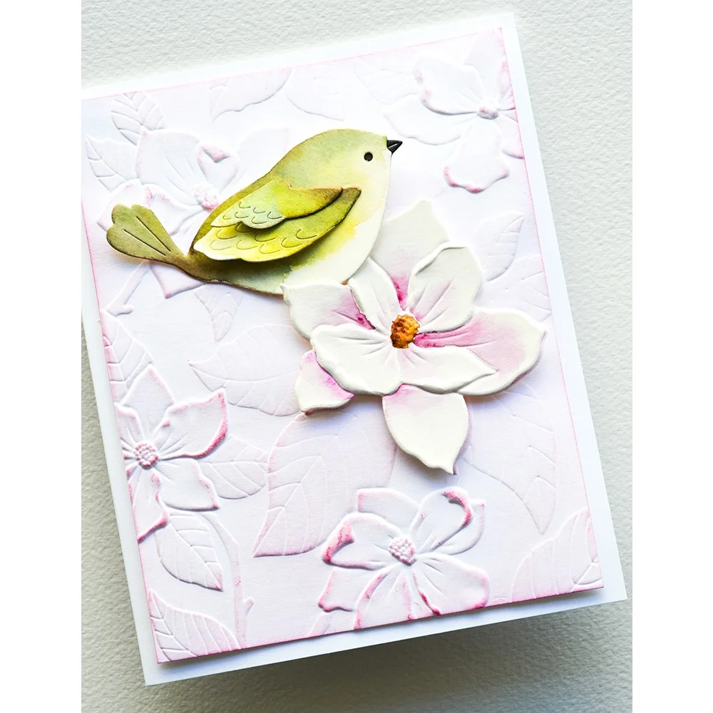 Curved Magnolia Branch Magnolia Bud Metal Cutting Dies For DIY Card Making Scrapbooking Photo Album Craft Decoration Template