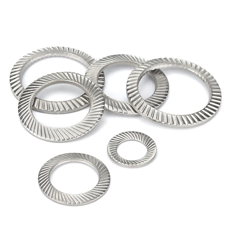 2/5/10/20/50Pcs DIN9250 304 Stainless Steel Locking Washer Printing Oblique Lock WasherS M2.5 M3 M4 M5 M6 M8 M10 M12 M14 M16-M30