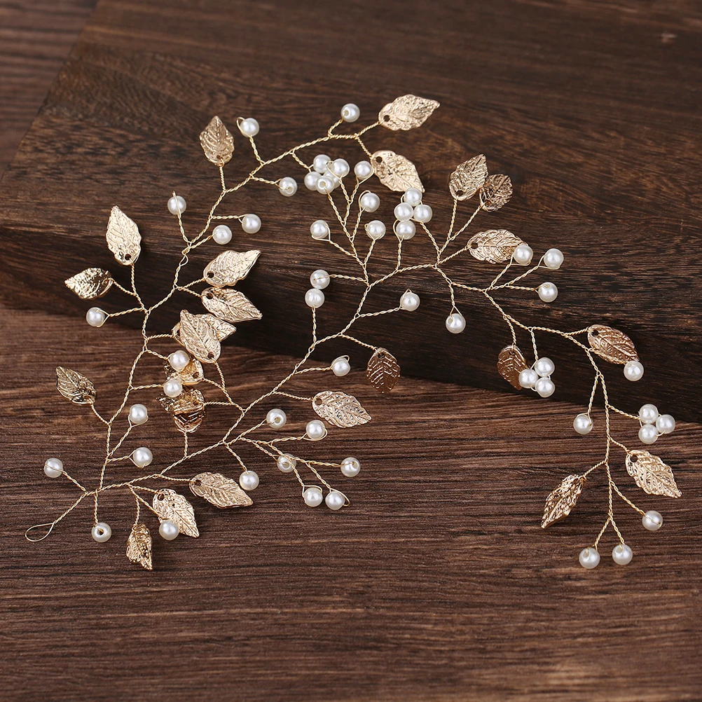 

Свадебный головной убор для выпускного вечера с жемчугом, свадебный головной убор с листьями, свадебный головной убор, дизайн головных уборов, удобные аксессуары