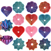 3D Printed Heart Flower Star Finger Spinner Fingertip Toy Decompression Anti-Stress Fidget Toy Gifts