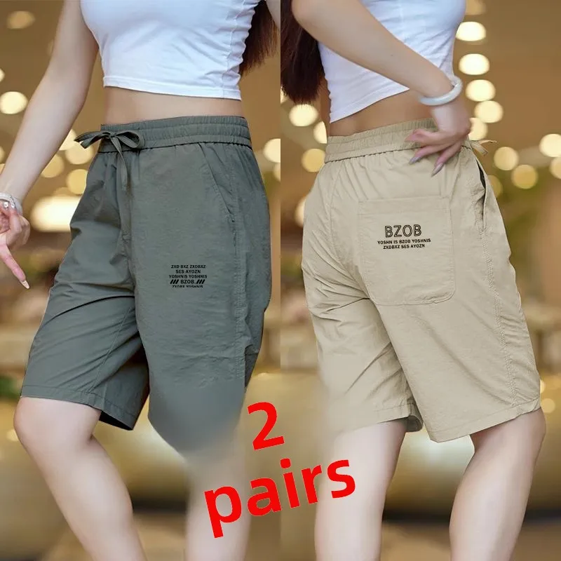 

Ледяной шелк, рта четыре четверти, тонкие спортивные пляжные брюки средней длины для отдыха, пять четвертей, повседневные прямые брюки из полиэфирного волокна, летние брюки...