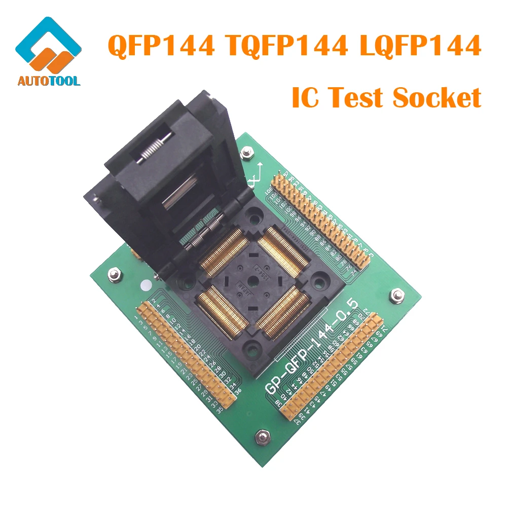 

QFP144 Adapter TQFP144 LQFP144 PQFP128 IC Test Socket GP-QFP144-0.5 Programming Adapter 0.5mm Pitch Automotive Tools Car Socket