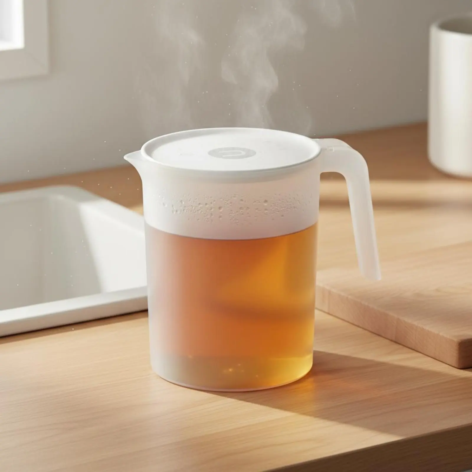 Jarra de Agua de Plástico Segura, Jarra para Bebidas de Gran Capacidad, Fácil de Limpiar, Jarra para Té Helado con Boca Ancha