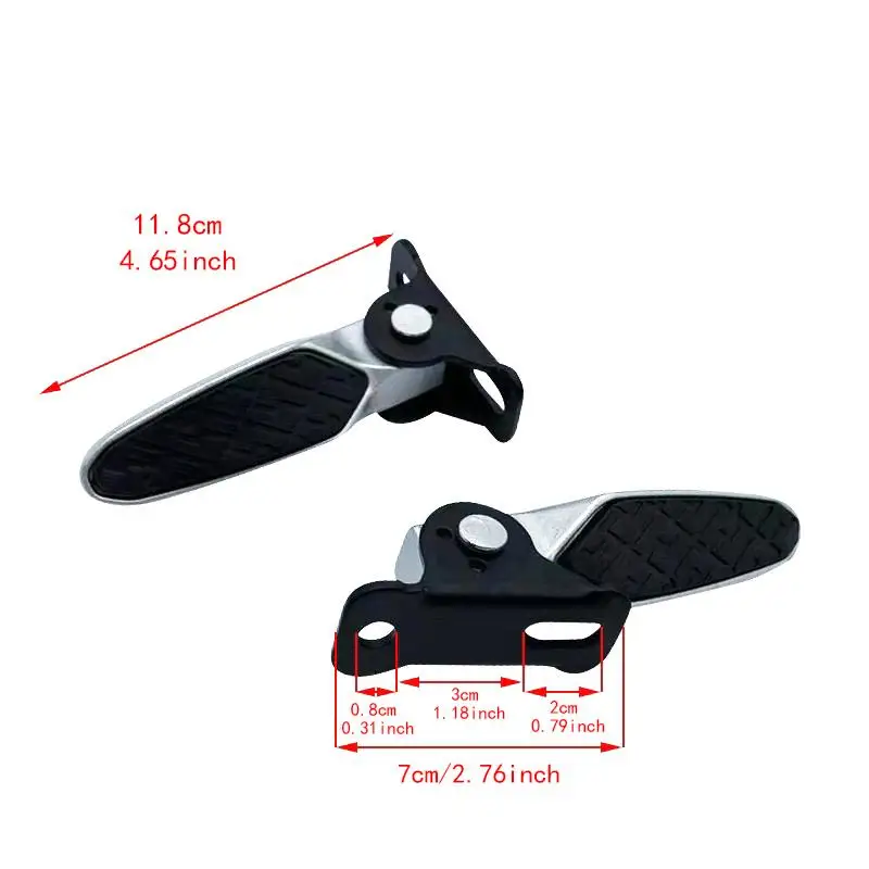 دواسات خلفية للدراجة الكهربائية قابلة للطي وخفيفة الوزن وأجزاء إصلاح سهلة التركيب ومساند قدم بديلة متعددة الأغراض #6