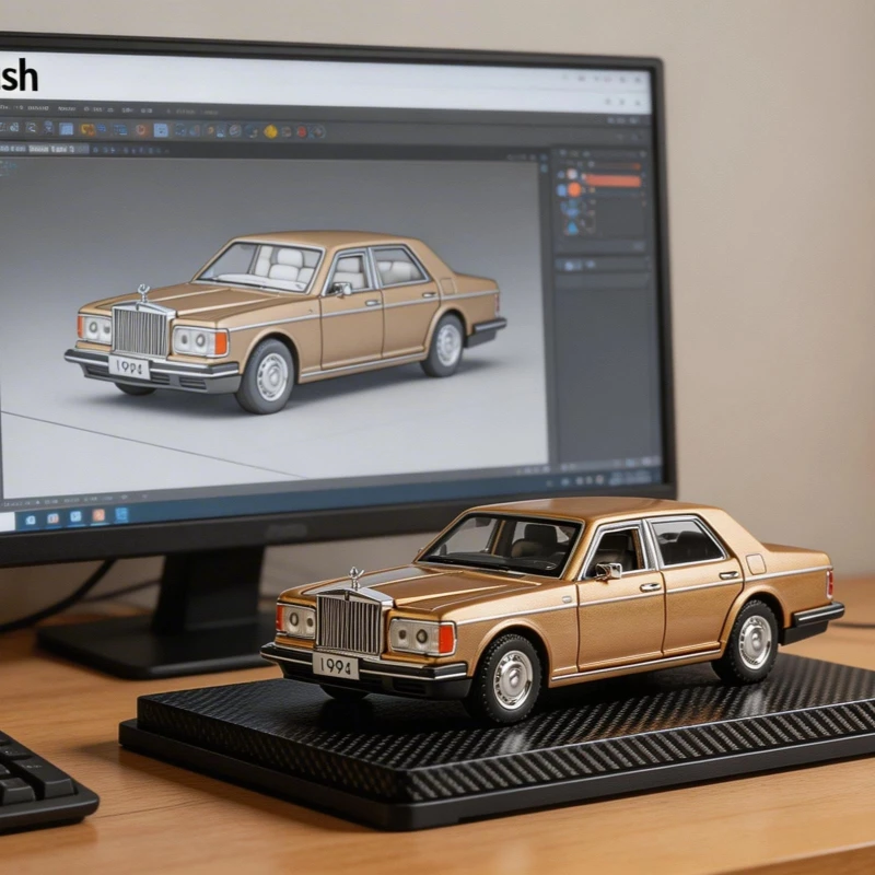 

Масштабная модель автомобиля Rolls Royce Silver Spur Limousine 1994 года (1:32) из литого металла, высокодетализированная миниатюра для коллекционеров, украшение для дома