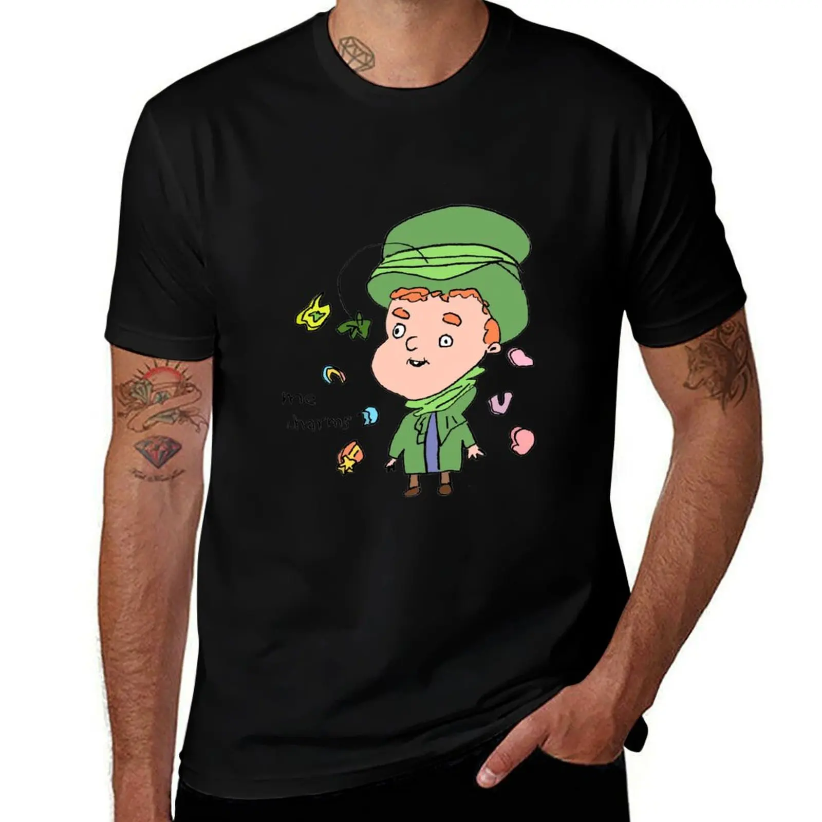 

cursed lucky charms guy T-Shirt Plus Size Summer Casual T-Shirt