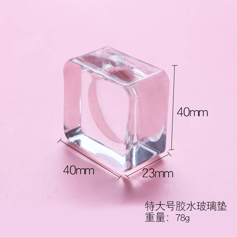 100Pcs Grafting Eyelash Tools Extend The Glue Pads Square Crystal Transparent Drip Tank Beautiful Eyelasses Makeup Glass Pads