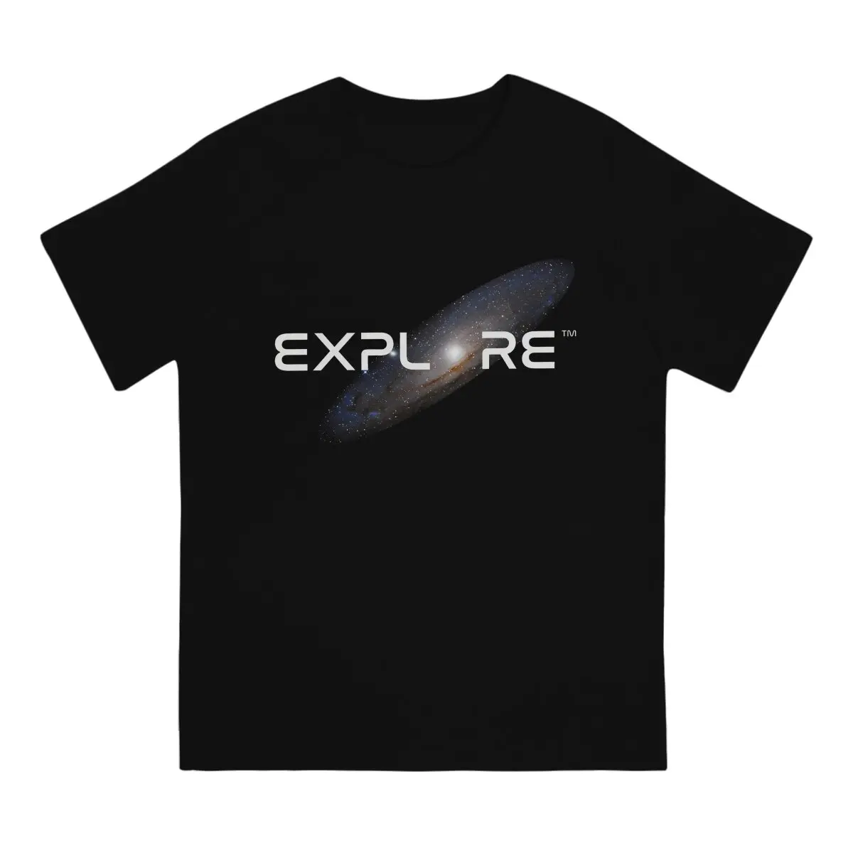 Space X Explore Andromeda Galaxy T Shirt Grunge Men Tees Summer Clothing Polyester O-Neck TShirt