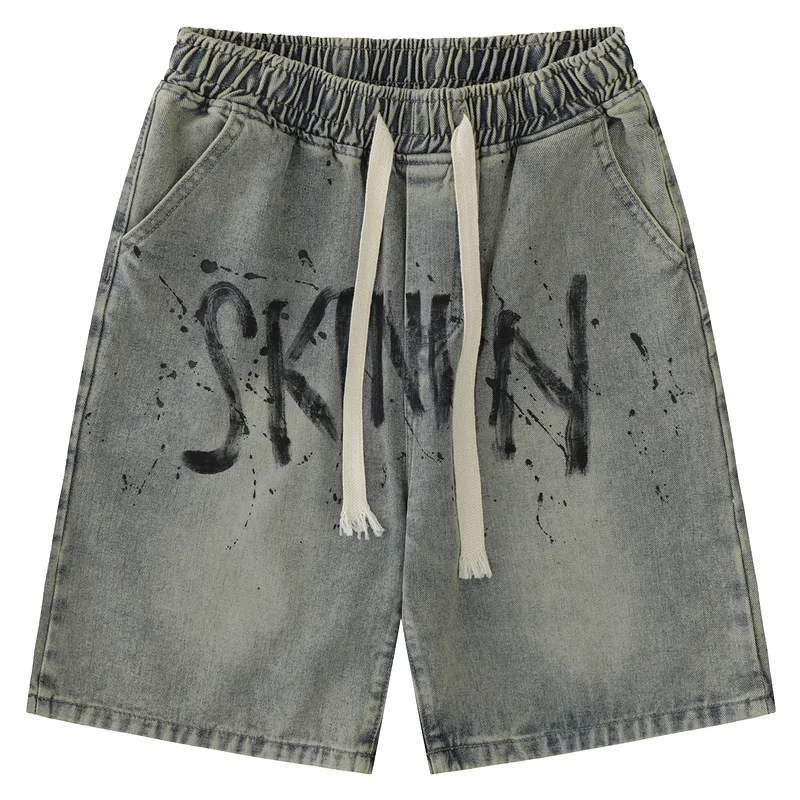

Man Summer Denim Knee Length Shorts