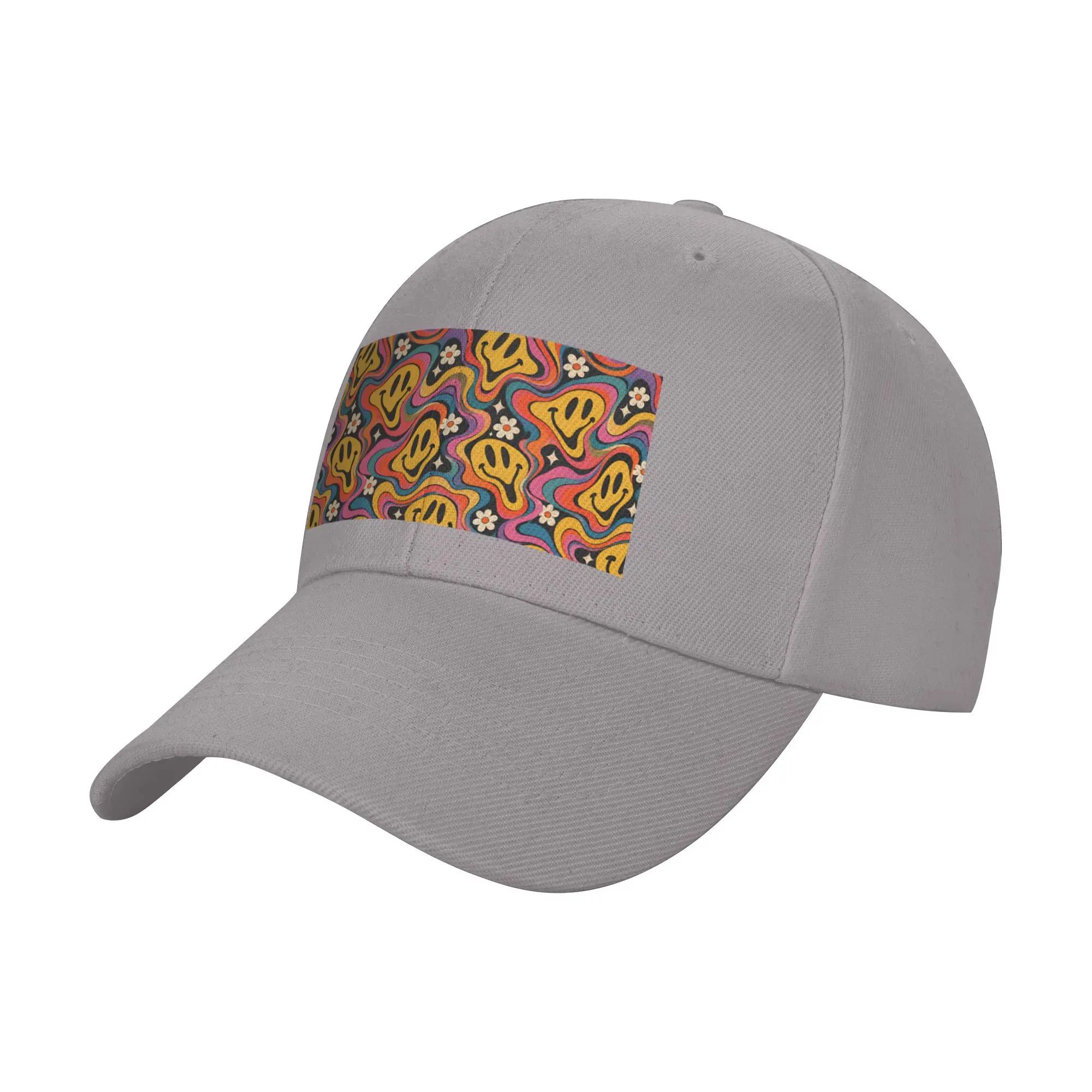 Hot Sale Trippy psychedelic smileys Baseball Cap  Breathable Fabric Brand Man Caps  Casual Street Style Brand Man Caps