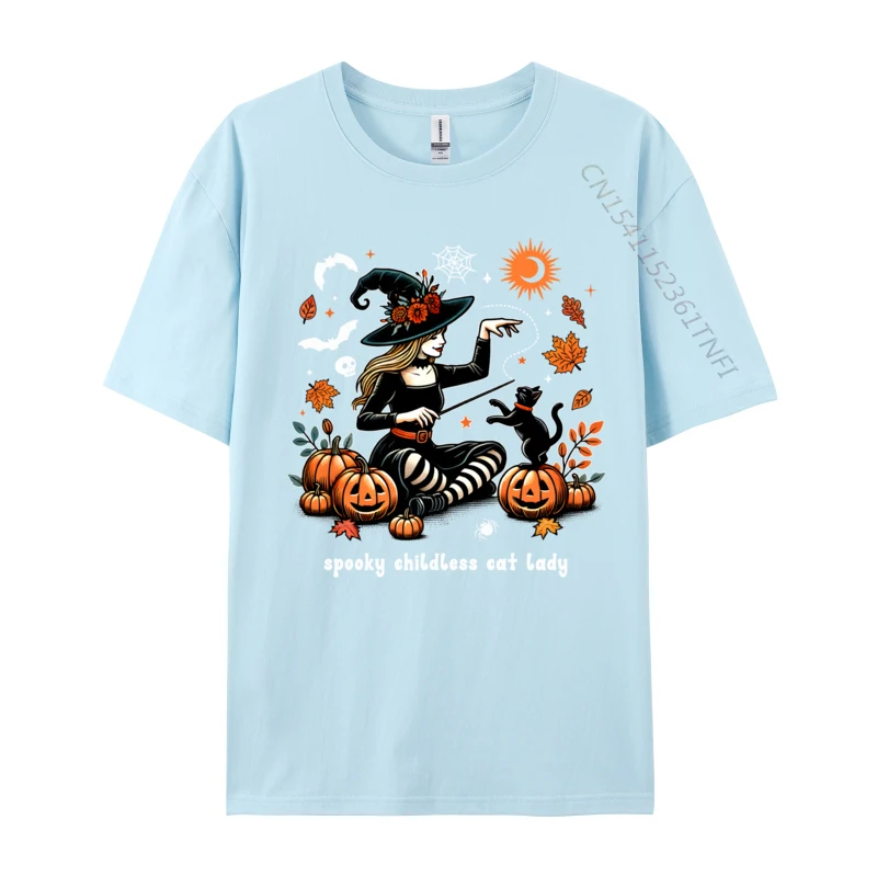 قطة بدون أطفال مخيفة سيدة كامالا هاريس زي الهالوين ، تيشيرتات أوروبا ، مصمم عادي ، قمصان قطنية بتمشيط ، قمصان مجنونة #4