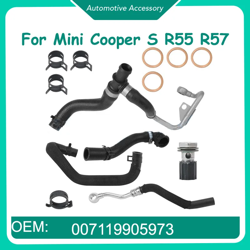 007119905973  07119963201 13Pcs Turbo Coolant Return Hose Set For Mini Cooper S R55 R57 R59 R61 1.6T 11-15