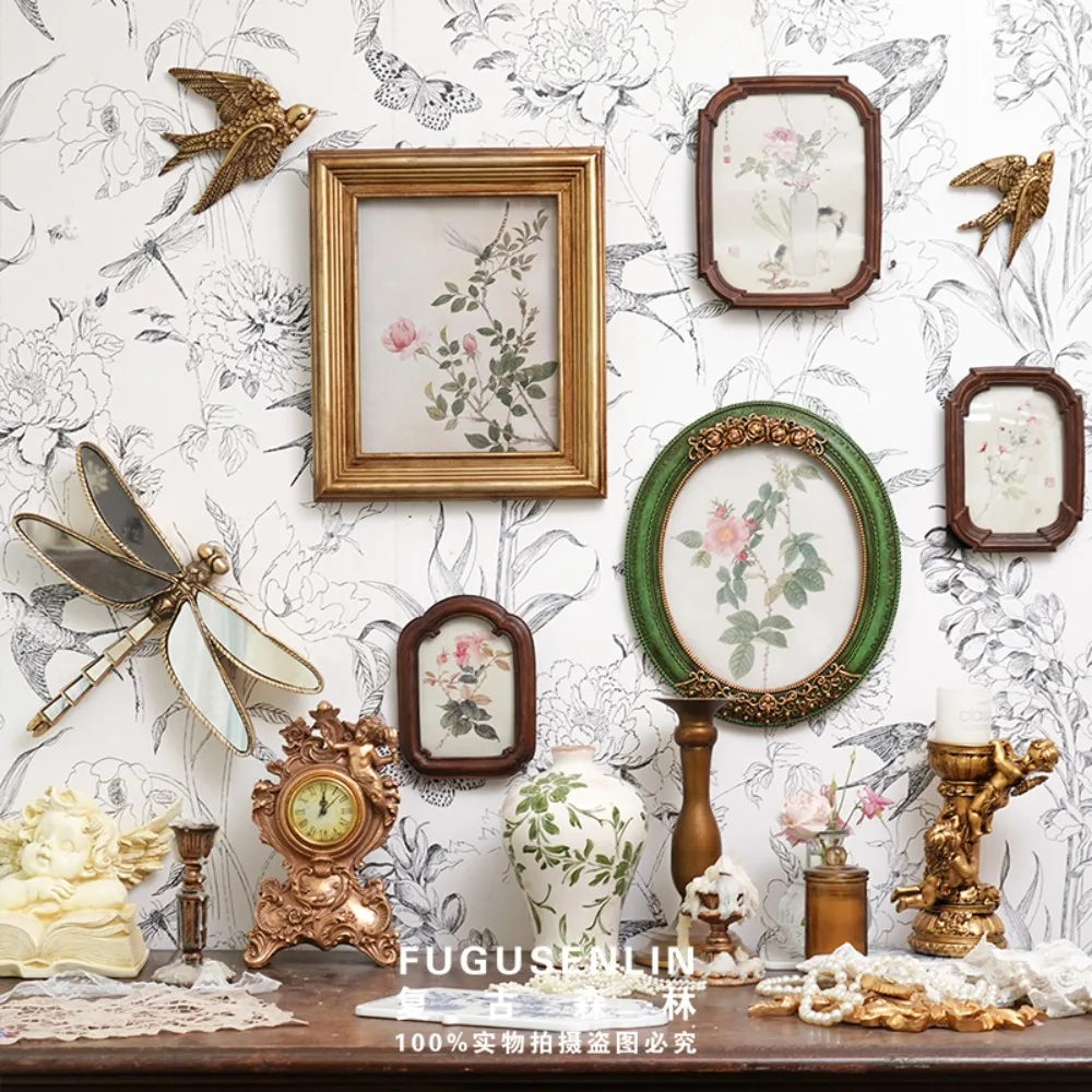 Vintage French Style Photo Frame Artistic Luxurious Wall-mounted Photo Wall Residential Accommodation Craft Gift