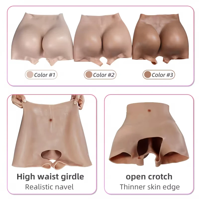 100% Full Silicone Fake Ass Female Hips Padded 1.5Cm Buttocks And 1Cm Hips Enhancement Shapewear For African Woman