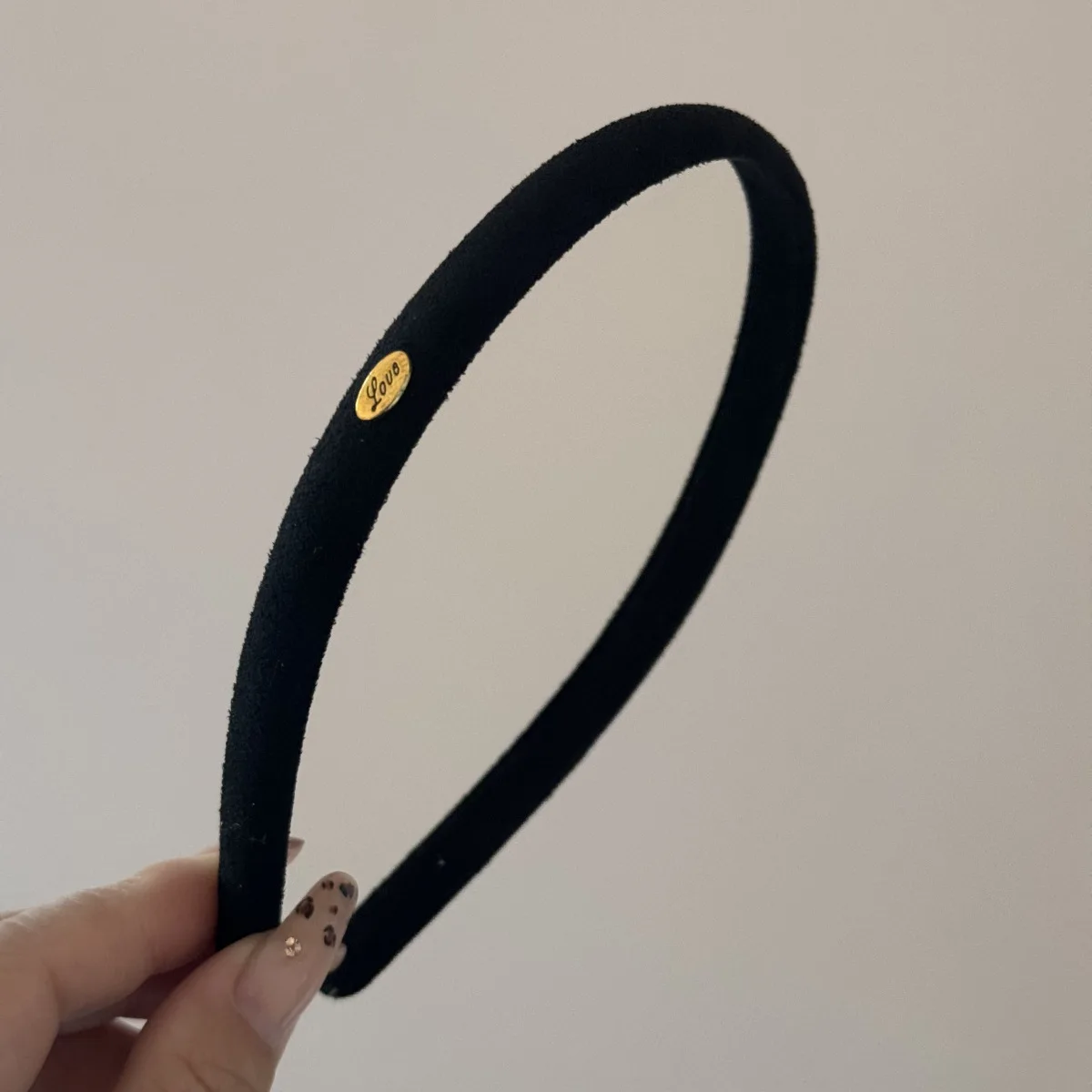 1Pcs Samt Textur Feine Haar Hoop Multi Farbe Einfache Liebe Logo Haar Hoop frauen Täglich Vielseitige Kopfbedeckung haar Bands – Detail 23