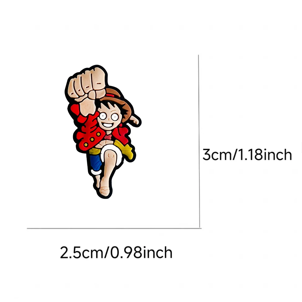 1-19pcs Hot Toys Japanese Anime Series PVC Shoe Charms Accessories DIY Creativity Sandal Wristbands Party Decorations