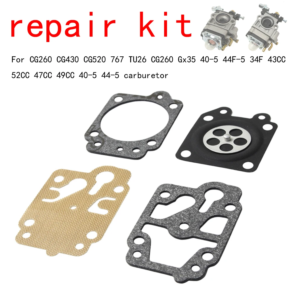 

chain saw carburetor repair kit gasket For CG260 CG430 CG520 767 TU26 CG260 Gx35 40-5 44F-5 34F 43CC 52CC 47CC 49CC 44-5 carb