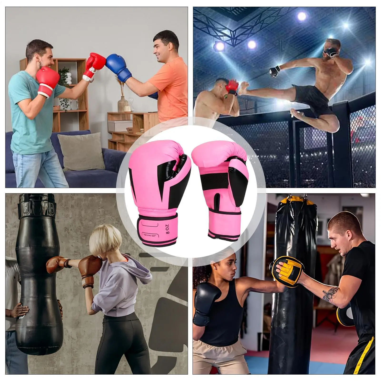 

Boxing Gloves Men PU Shock Absorbent Mitts Boxing Training Sparring Equipment For Women Men Adults Teens Kickboxing MMA Training