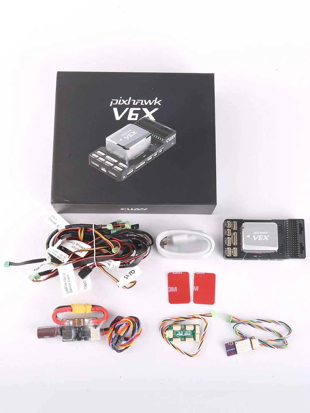 CUAV NEW Pixhawk V6X Customize Carrier Board With Shock Absorbers Integrated 100M Ethernet Remote Control Toys Flight Controller