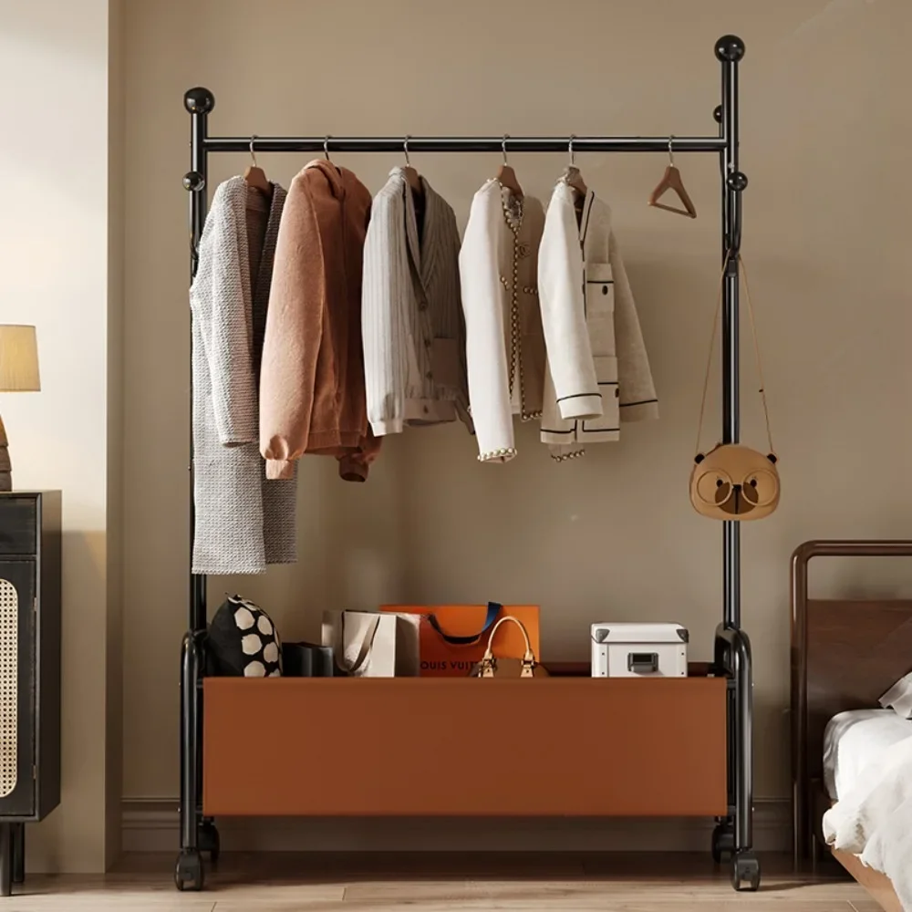 Minimalist Black Clothes Rack With Wheels Luxury Modern Boutique Storage Stylish Home Decoration Perfect Any Space Accessories